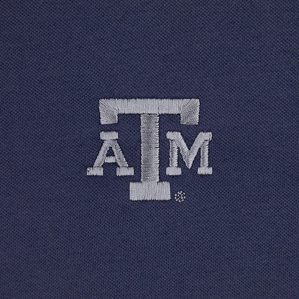 Texas A&M Travis Mathew Navy Performance Feather Weight Polo