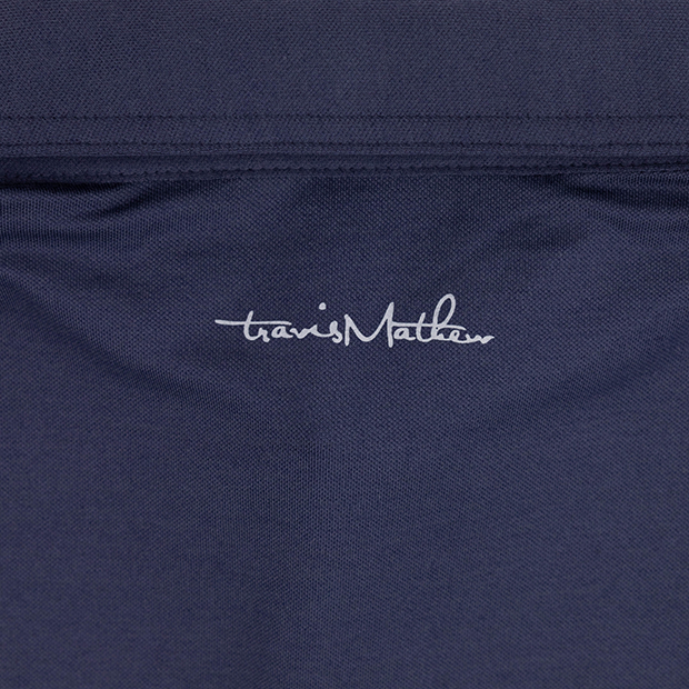 Texas A&M Travis Mathew Navy Performance Feather Weight Polo