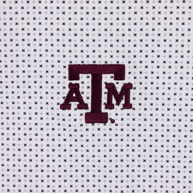 Texas A&M Horn Legend Checkers Pattern Polo