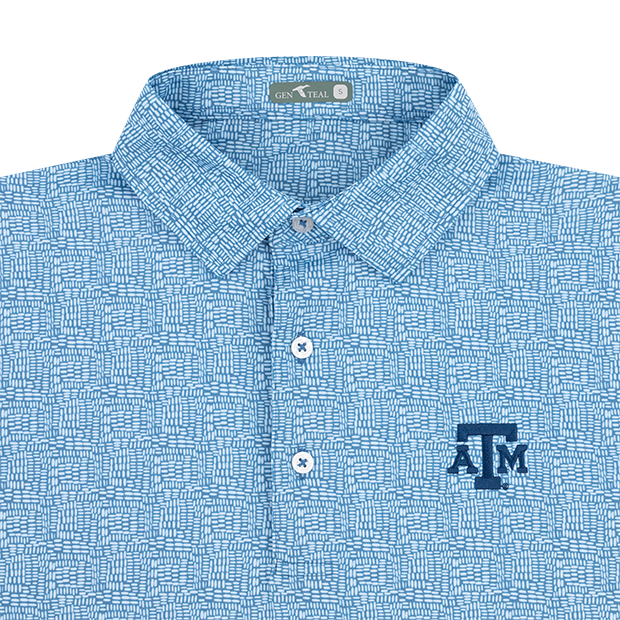 Texas A&M GenTeal Tibbets Blue Polo