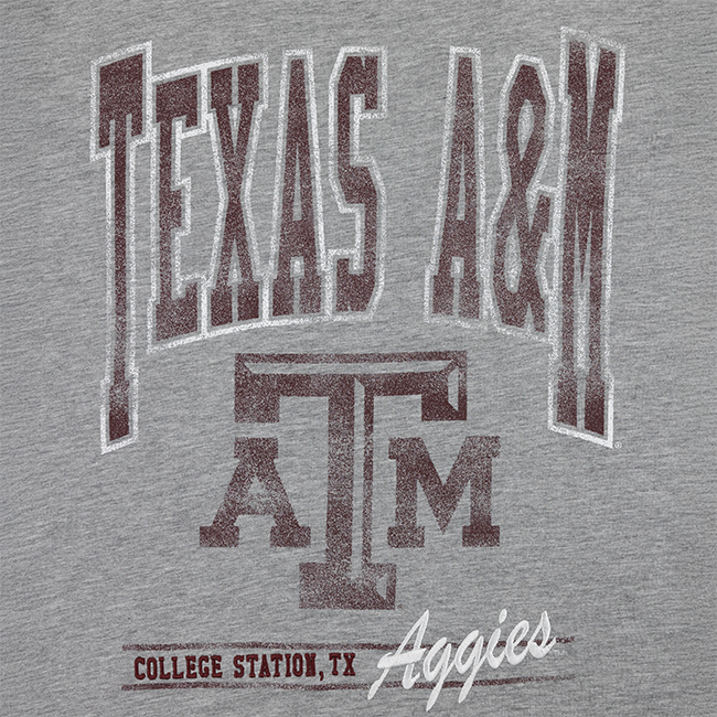 Texas A&M Champion Stadium Printed and Embroidery Tee