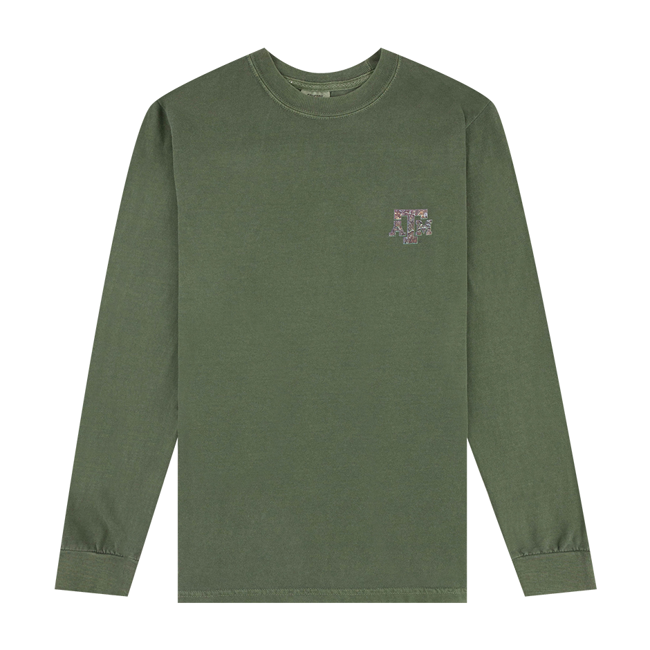 Texas A&M Gildan Hunting Camo LS T-Shirt - Green