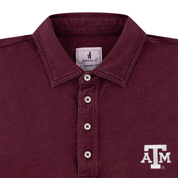 Texas A&M Johnnie-O Cotton Coastal Wash Polo