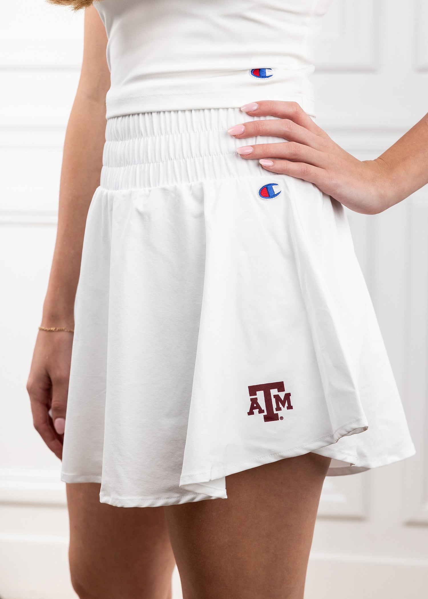 Texas A&M Champion Ruffle Woven Skirt