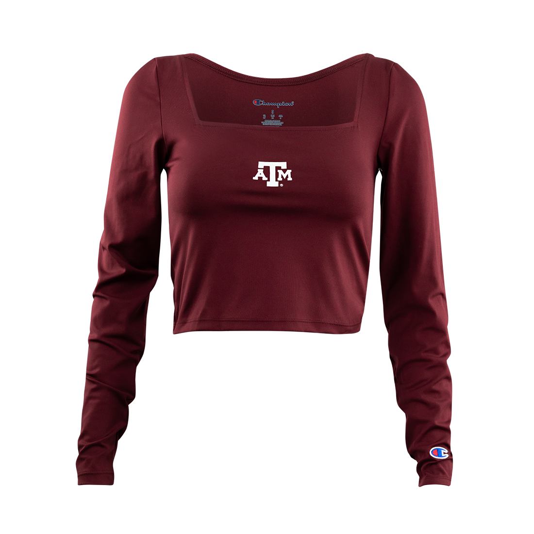 Texas A&M Champion Long Sleeve Square Neck Top