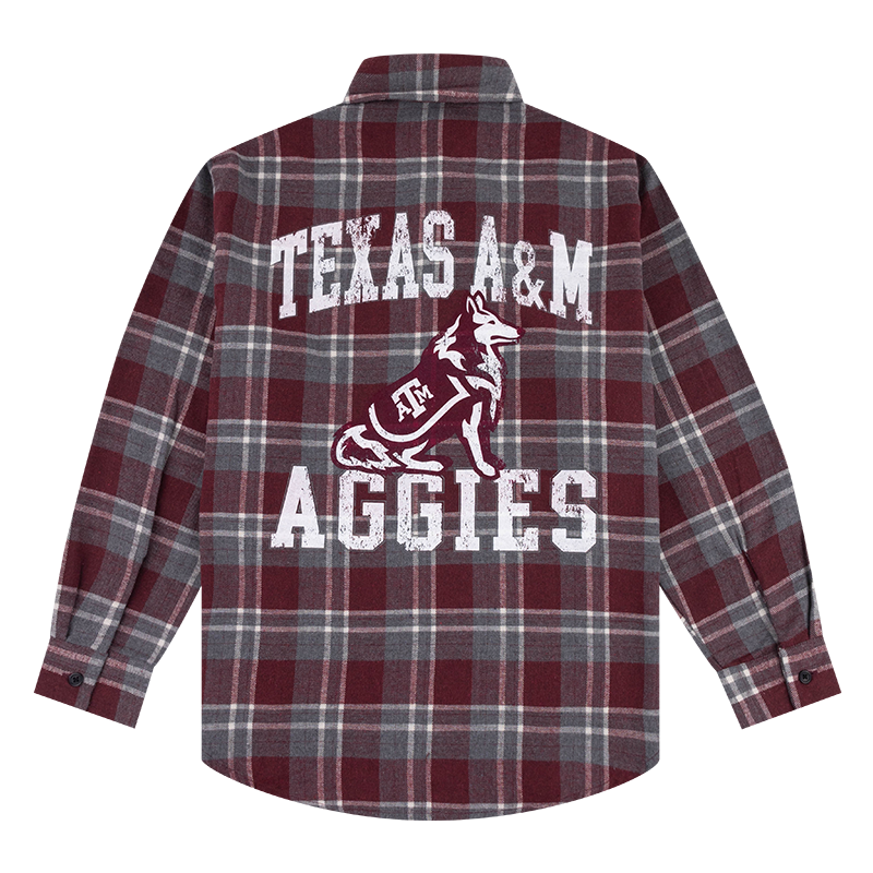 Texas A&M Aggies Oversized Plaid Button Down