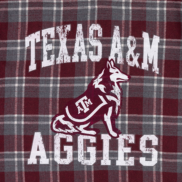 Texas A&M Aggies Oversized Plaid Button Down