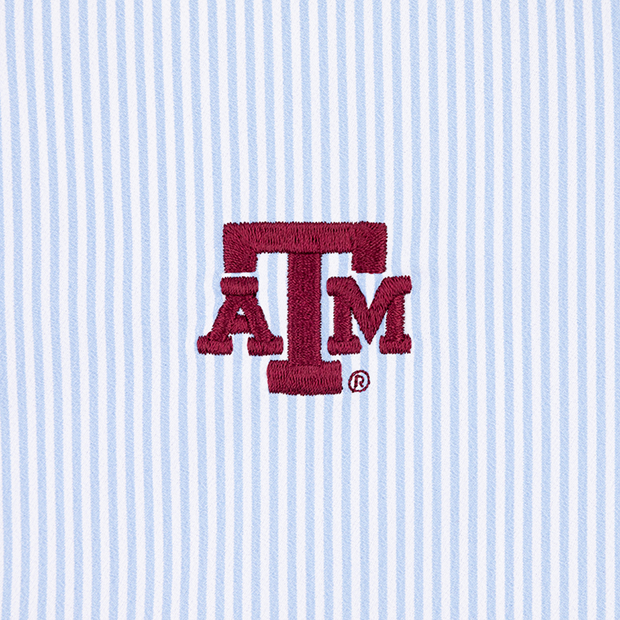 Texas A&M Carolina Banker Mizzen+Main Stripe Leeward Button Down