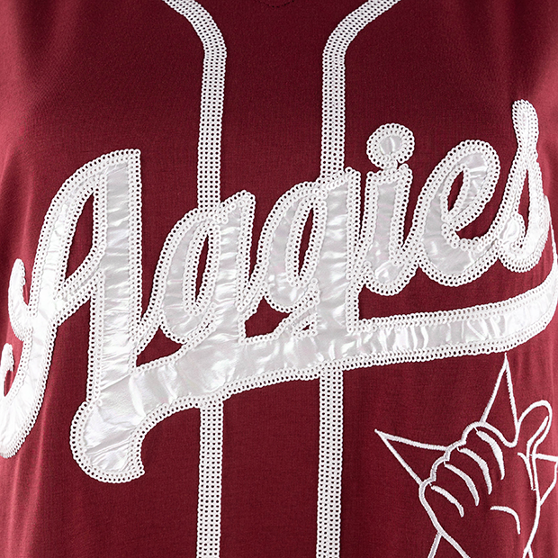 Texas A&M Aggies Queen of Sparkles Baseball Jersey Dress Texas A&M Aggies Queen of Sparkles Baseball Jersey Dress