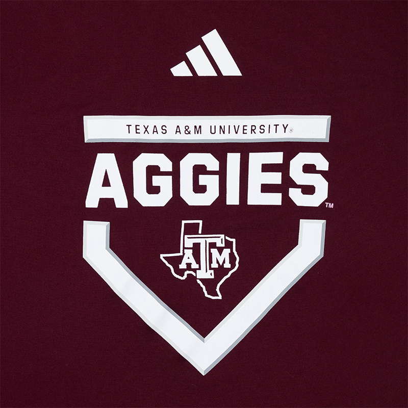 Texas A&M AGGIES ADIDAS Homeplate Pregame T-Shirt
