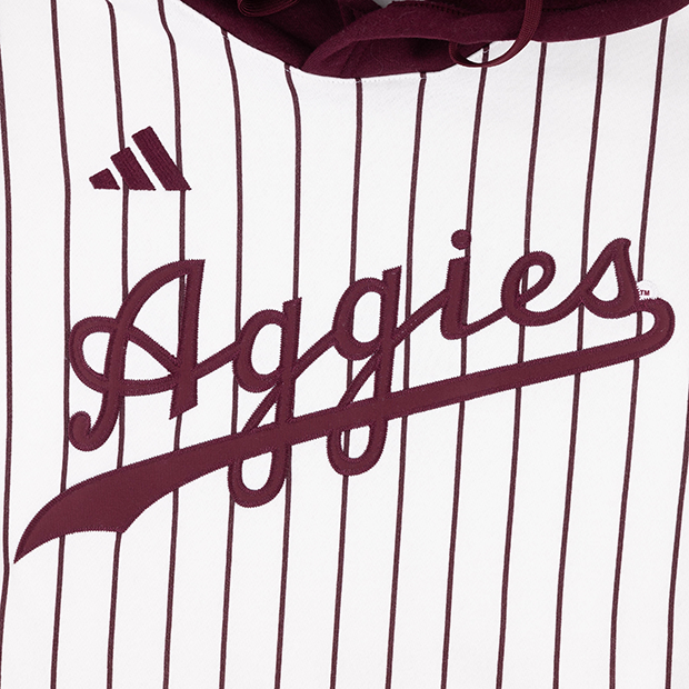 Texas A&M Aggies ADIDAS Baseball Pinstripe Hoodie