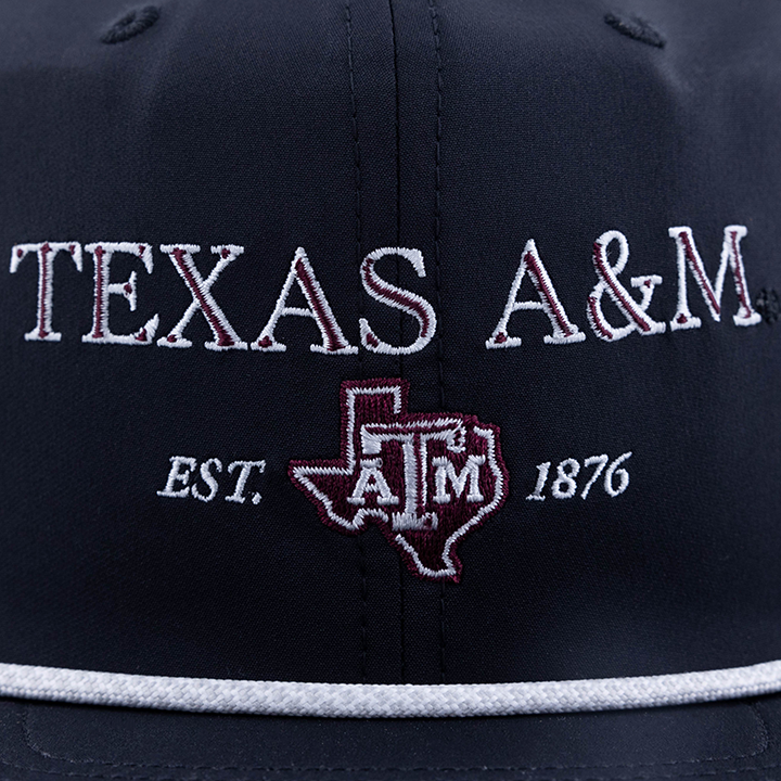 Texas A&M Adidas Black Flat Bill Rope Cap