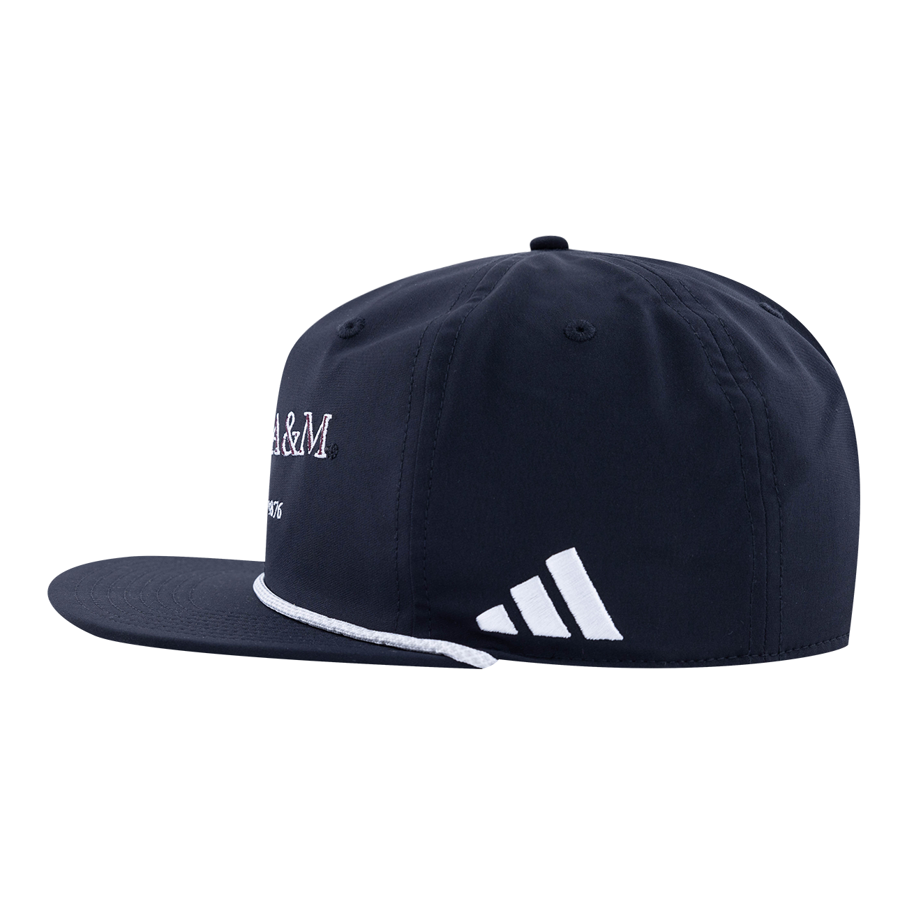 Texas A&M Adidas Black Flat Bill Rope Cap