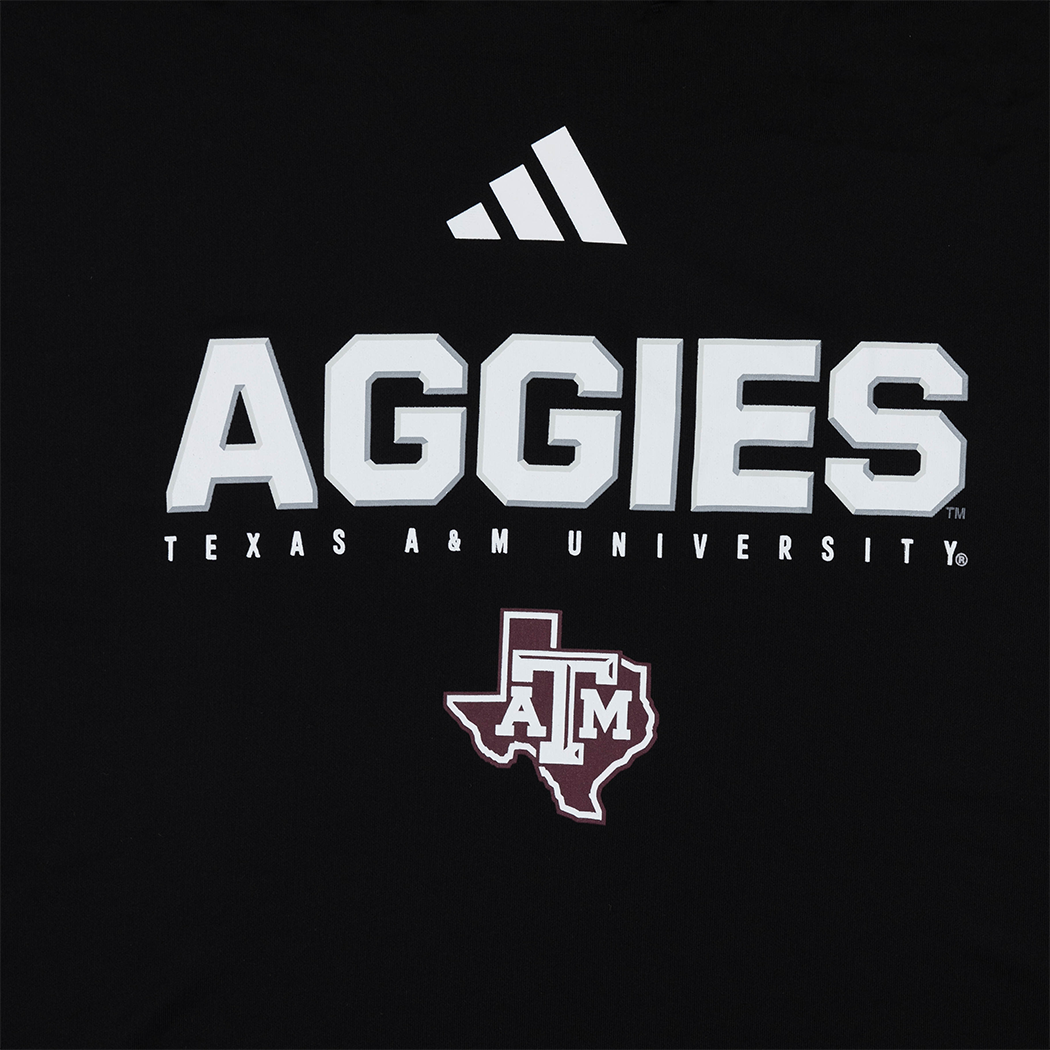 Texas A&M Aggies Adidas Black Long Sleeve Hoodie