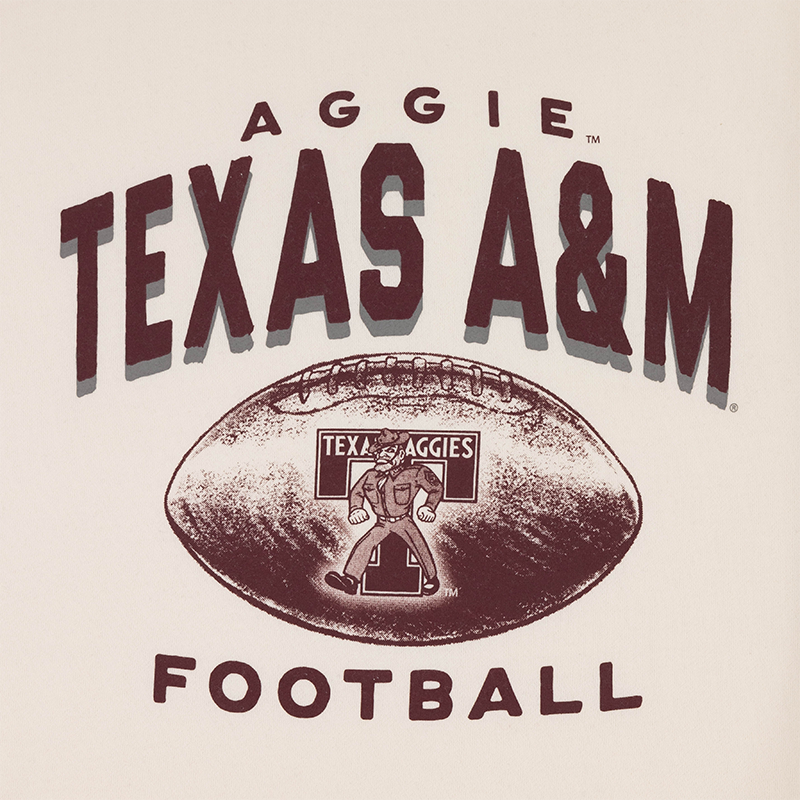 Texas A&M 47 Brand Vintage Arch Cloud Oversized Crew