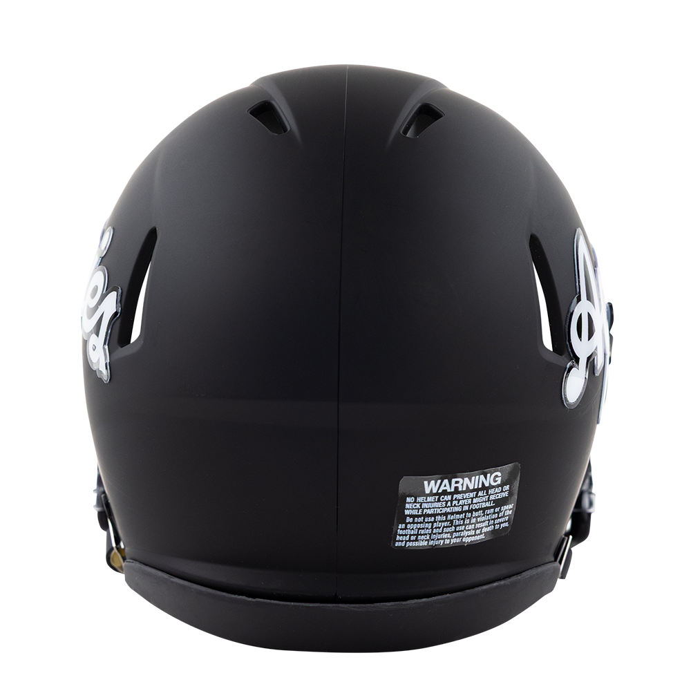 black youth small football helmet Riddell Script Aggies Speed Mini Helmet in Black from Aggieland Outfitters