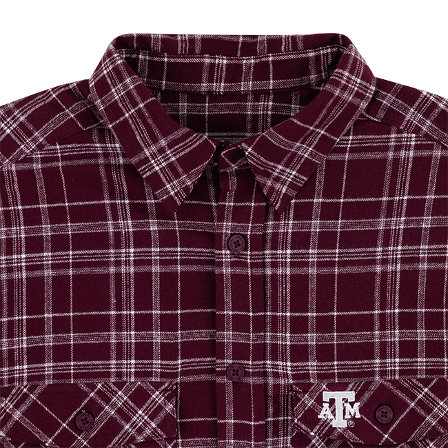 Texas A&M Private Long Sleeve Antigua Flannel