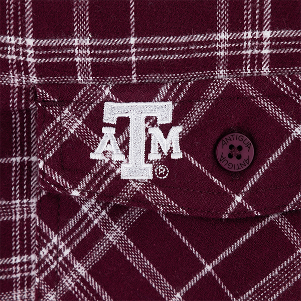 Texas A&M Private Long Sleeve Antigua Flannel