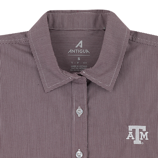 Texas A&M Antigua Porter Micro Woven Womens Button Down