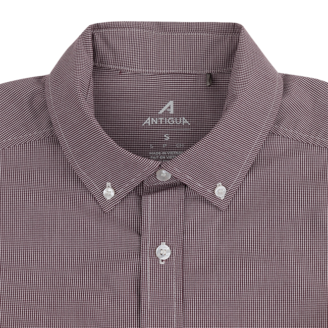 Texas A&M Antigua Porter Micro Check Button Down