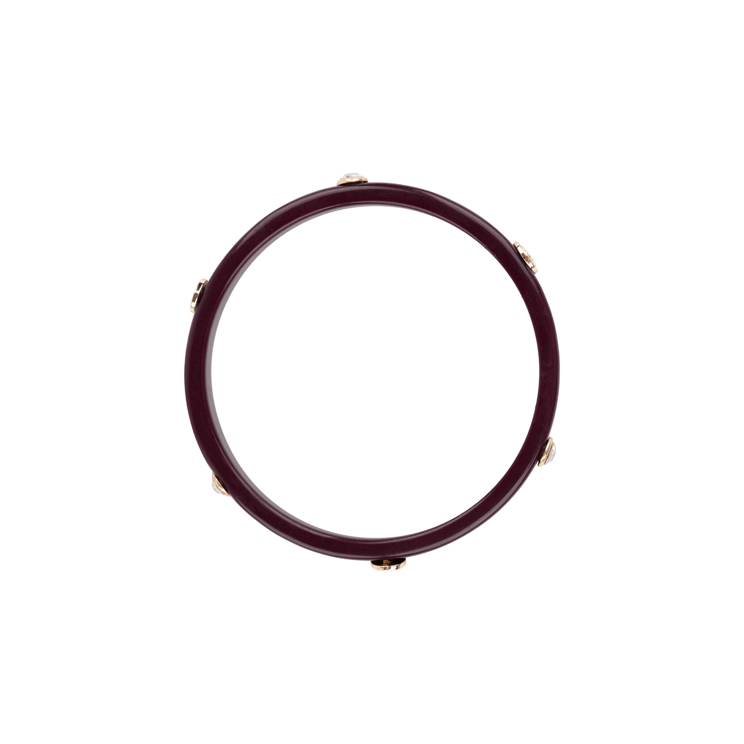 Emerson Street Maroon Bangle with Rinestones and Charms