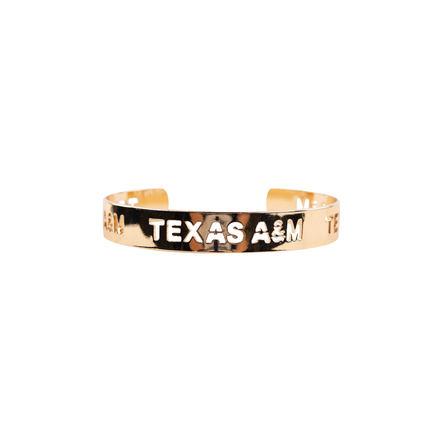 Texas A&M Emerson Street Gold Cuff Bracelets