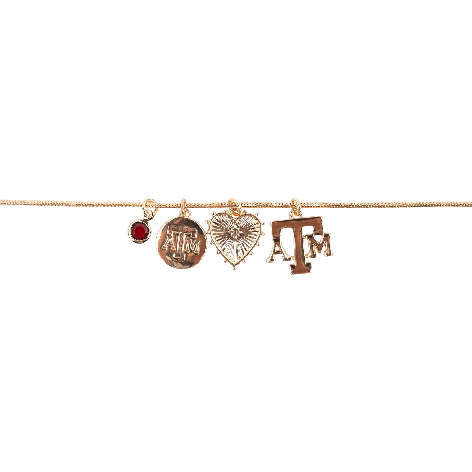 Texas A&M Emerson Street Heart Charm Necklace