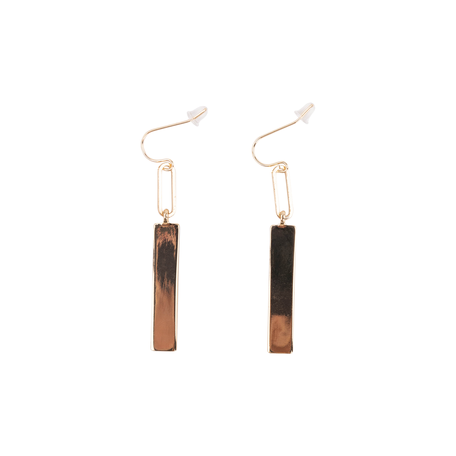 SHELBY & GRACE Maroon Dangle Rectangular Aggies Earrings