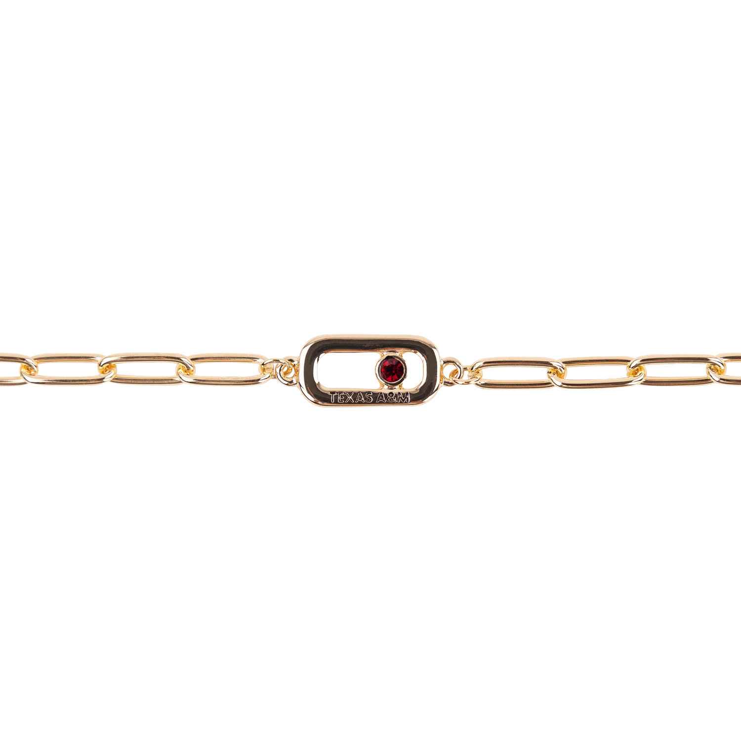 SHELBY & GRACE Chain Bracelet with Maroon Jewel