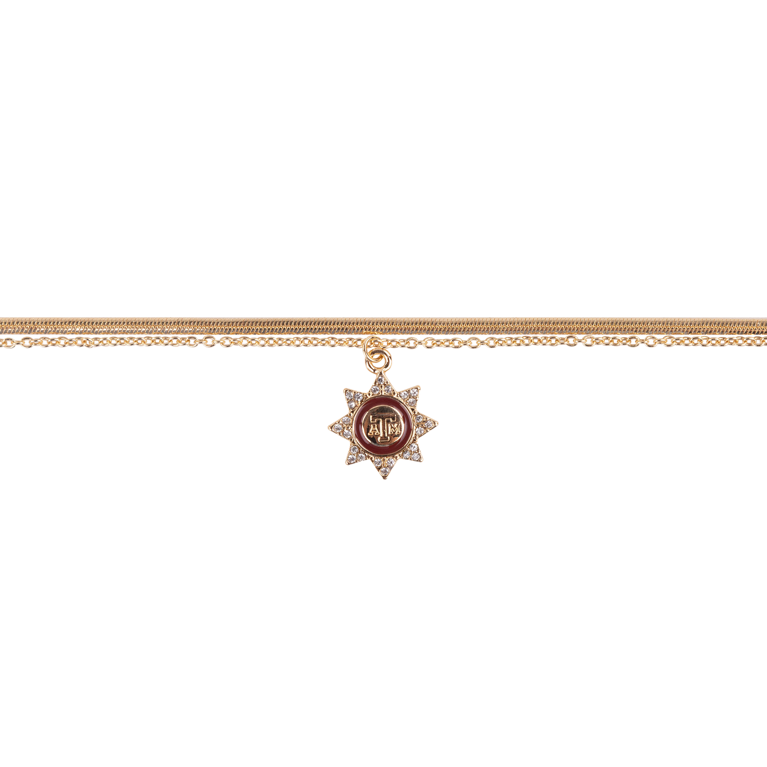 Texas A&M SHELBY & GRACE Rhinestone Star Necklace