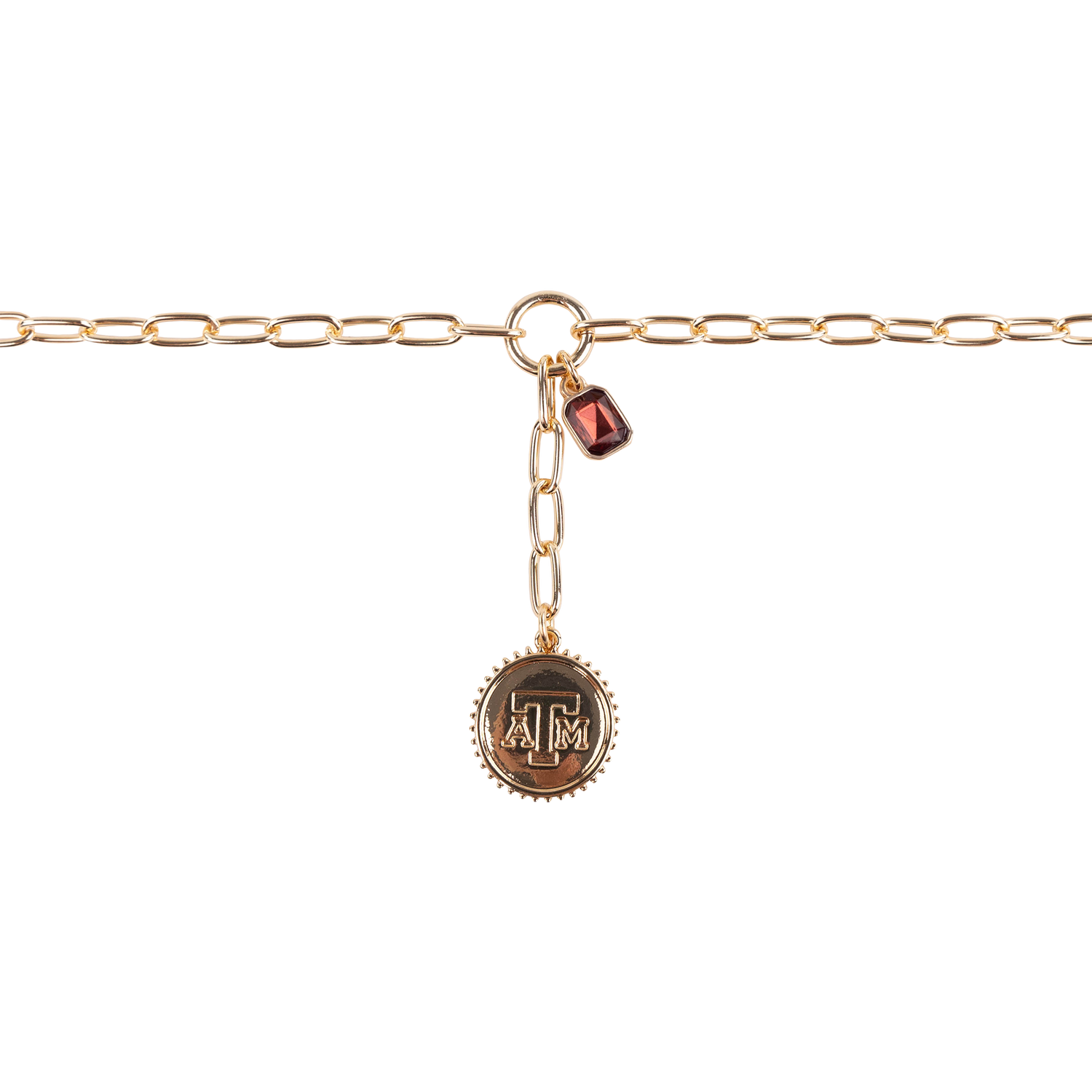 Texas A&M SHELBY & GRACE Pendant Necklace with Maroon Charm