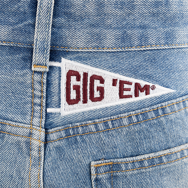 Texas A&M Aggies Denim Patched Shorts
