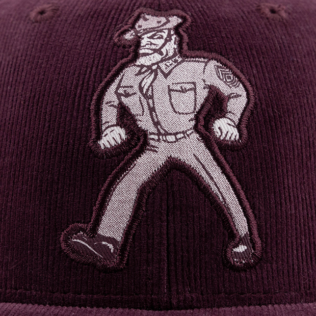 Sarge Walking Maroon Corduroy White Mesh Hat