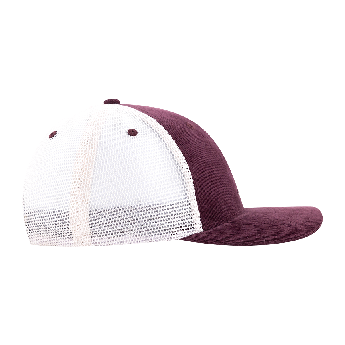 Sarge Walking Maroon Corduroy White Mesh Hat
