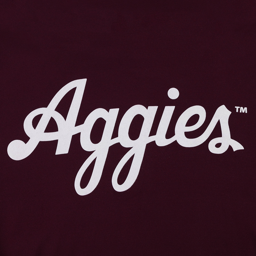 Collegiate Outfitters Maroon Script Aggies T-Shirt Hoodie