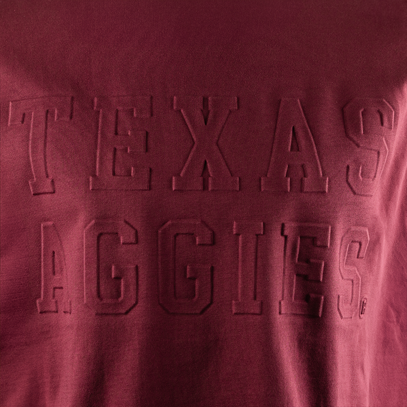 Collegiate Outfitters Texas Aggies Embossed Tee