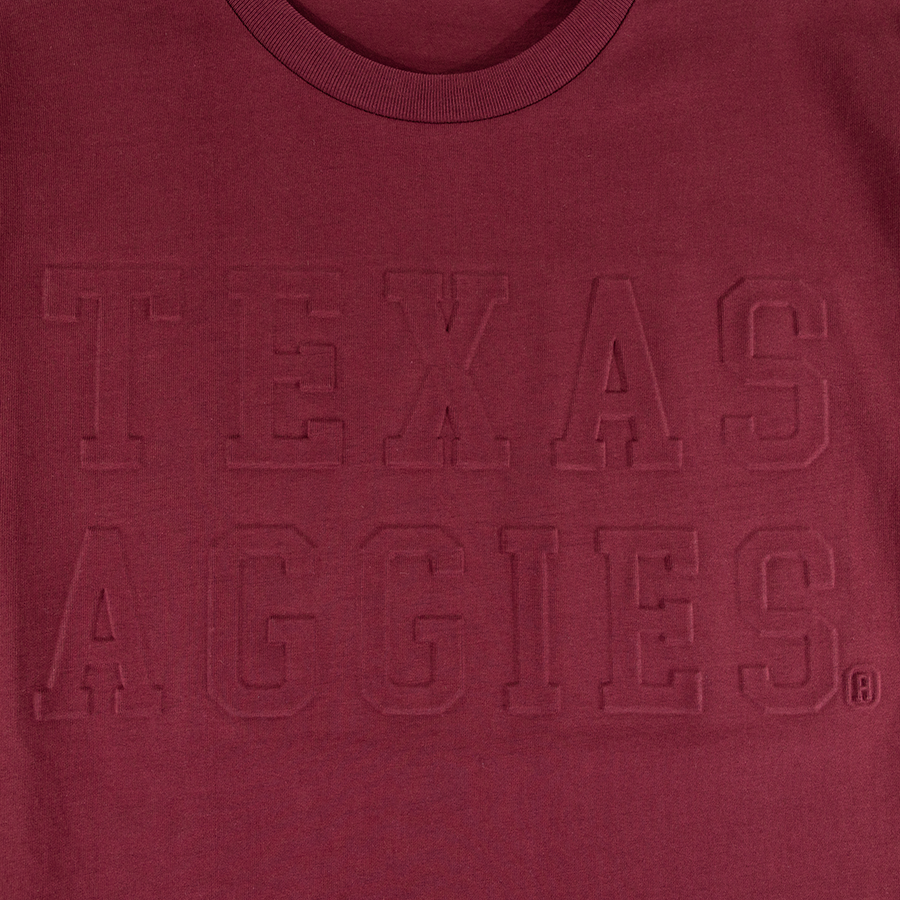 Collegiate Outfitters Texas Aggies Embossed Tee