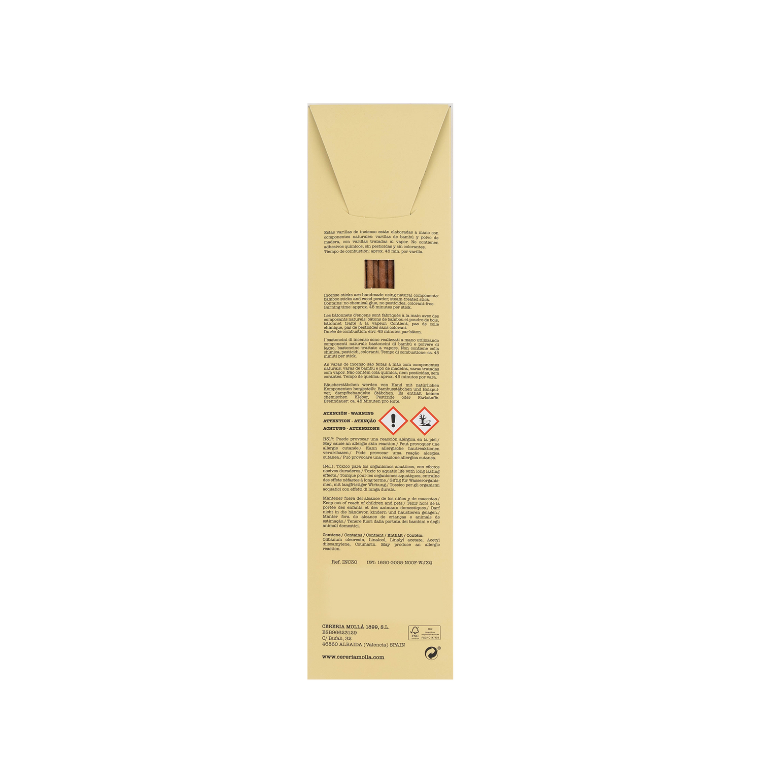 Cereria Molla Bergamotto 9" Incense Sticks