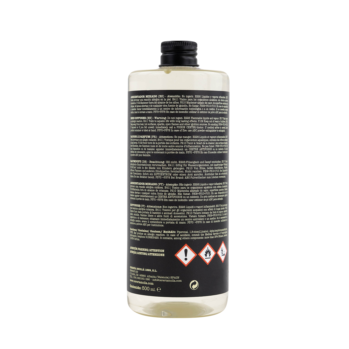 Cereria Molla Amber and Sandalwood Diffuser Refill