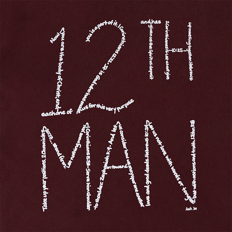 Texas A&M 12th Man Scripture T-Shirt