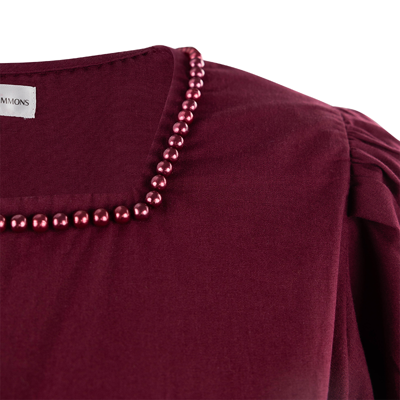 Texas A&M Stewart Simmons Puff Sleeve Peplum Top