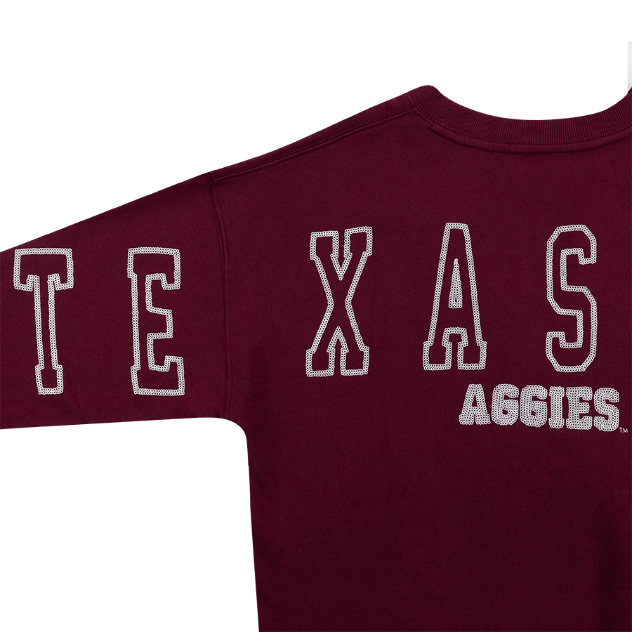 Texas A&M Stewart Simmons Sequin Boxy Sweatshirt