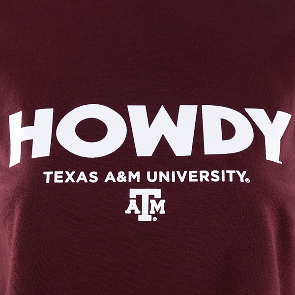 Texas A&M Howdy Boyfriend Crop Tee