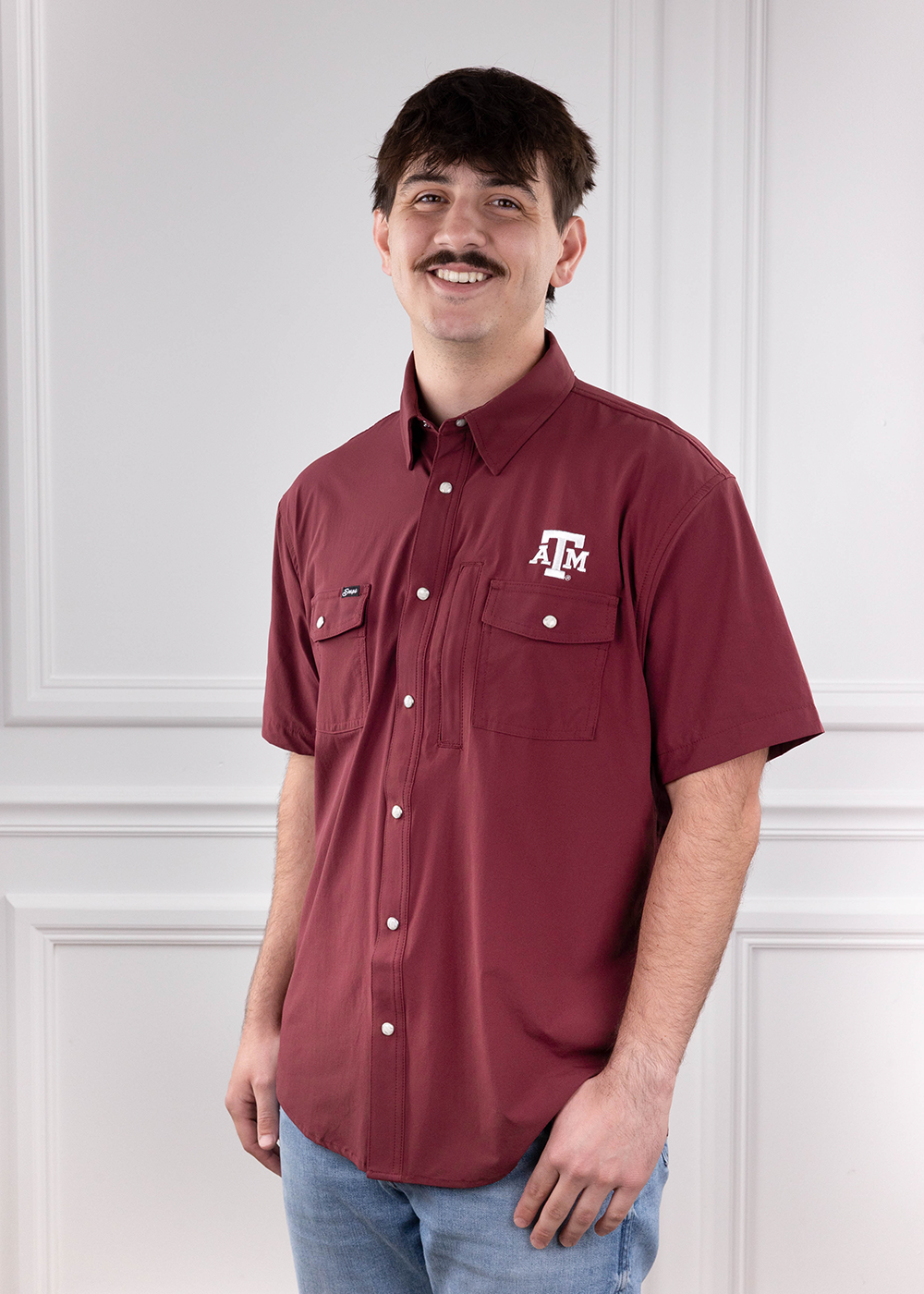Texas A&M Snaps Gig 'Em Maroon Short Sleeve Tailgater
