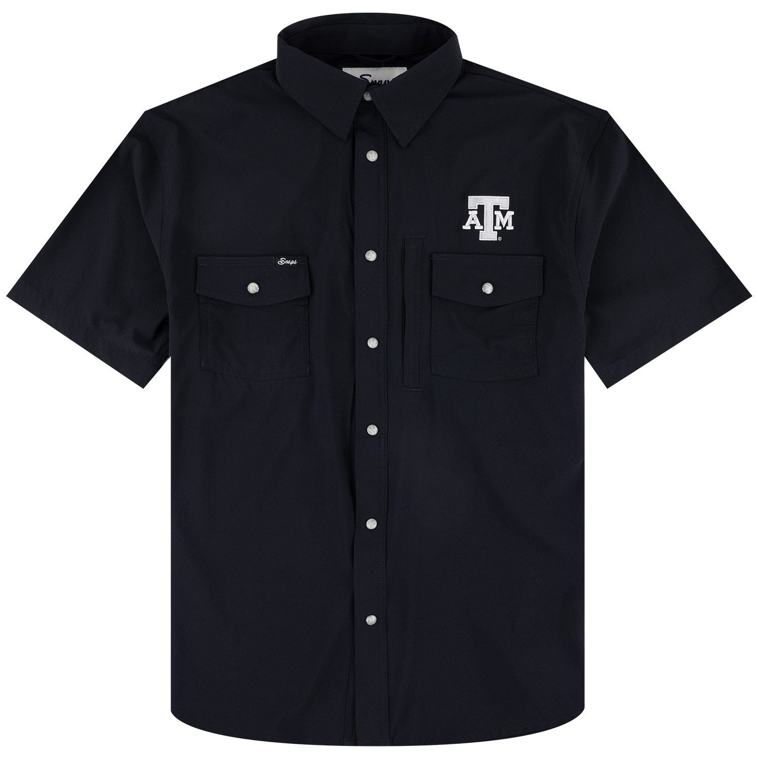 Texas A&M Snaps Short Sleeve Tailgater Button Down - Black