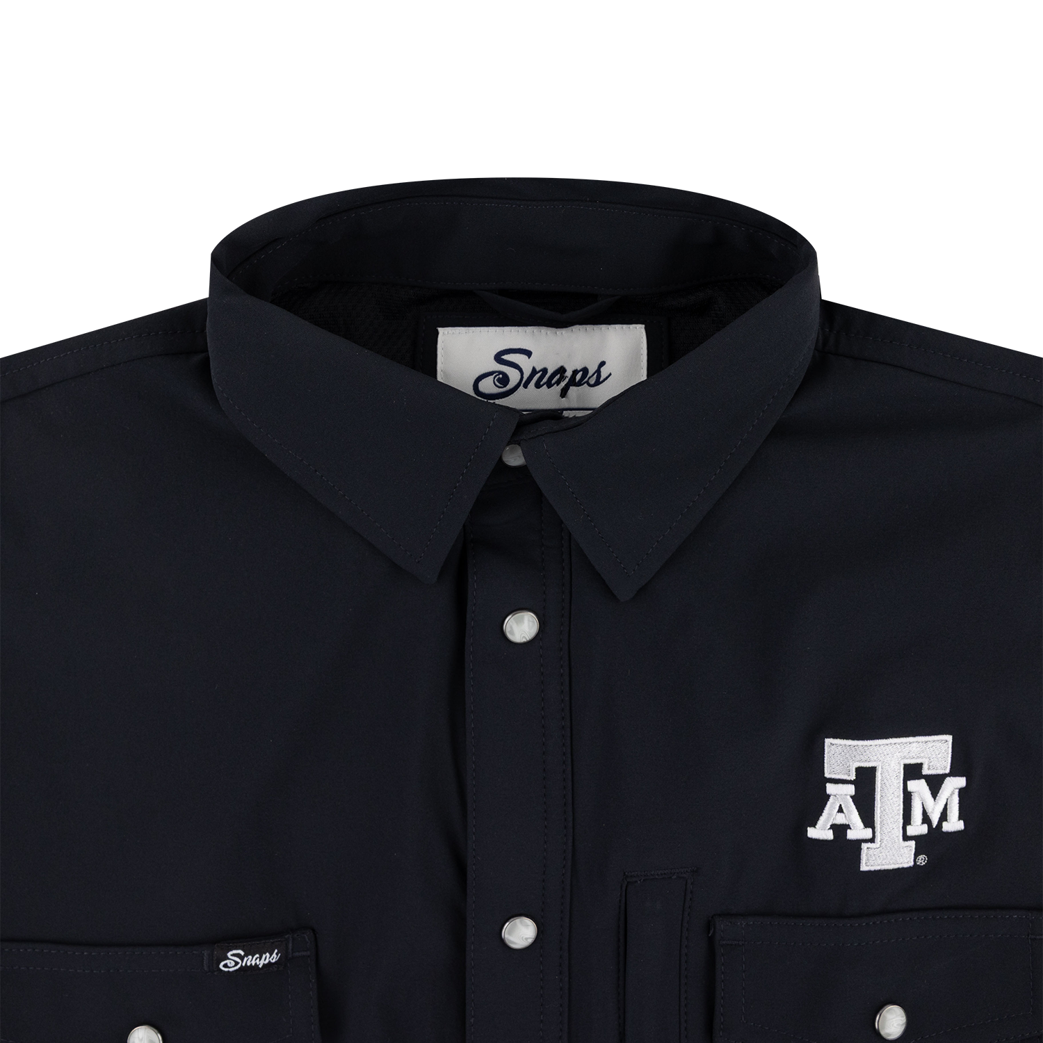 Texas A&M Snaps Short Sleeve Tailgater Button Down - Black