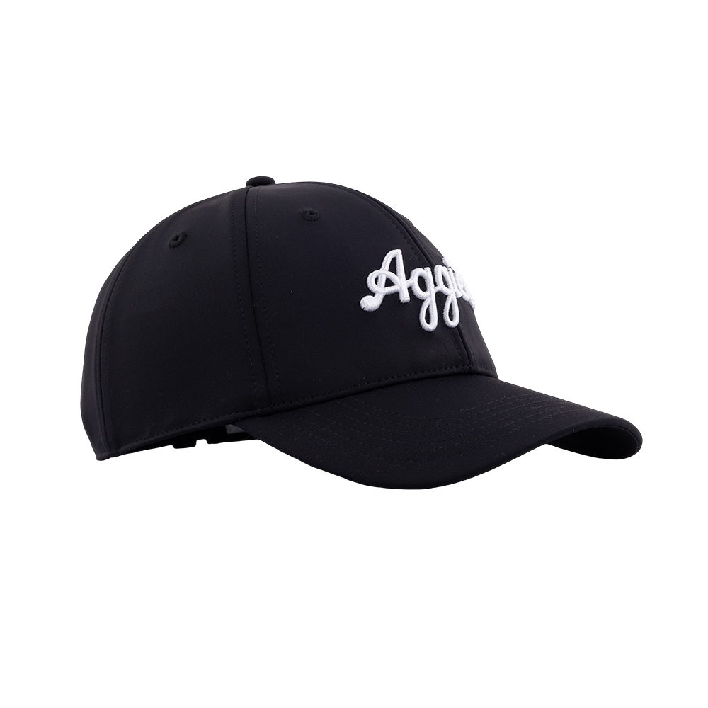 Script Aggies Collegiate Outfitters 6 Panel Hat - Black