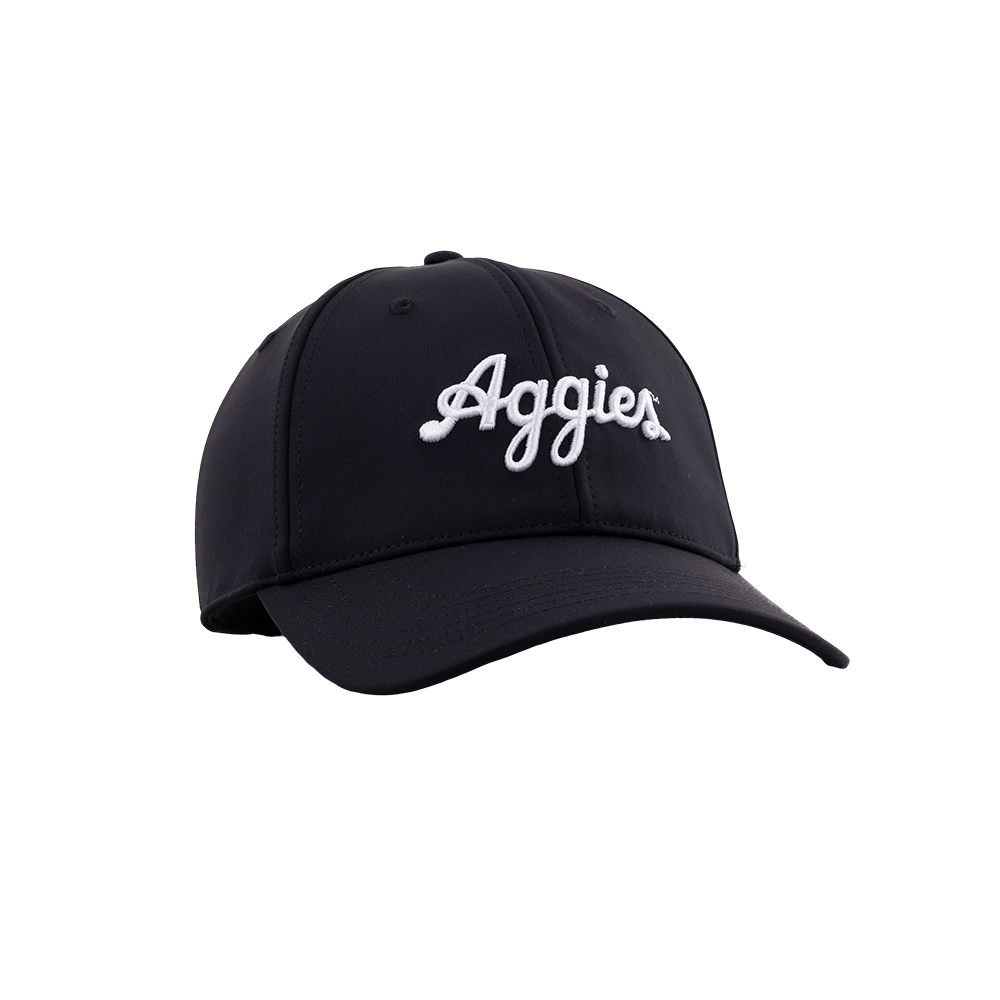 Script Aggies Collegiate Outfitters 6 Panel Hat - Black