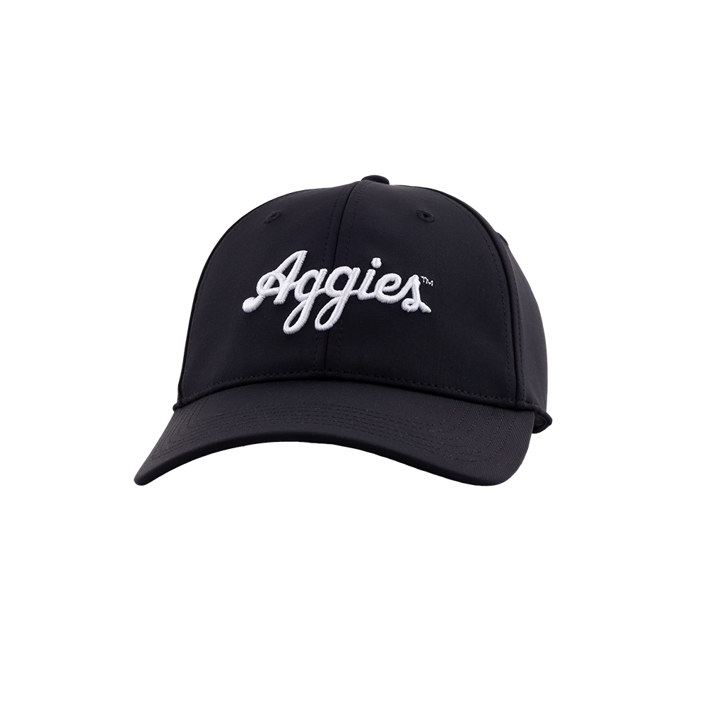 Script Aggies Collegiate Outfitters 6 Panel Hat - Black