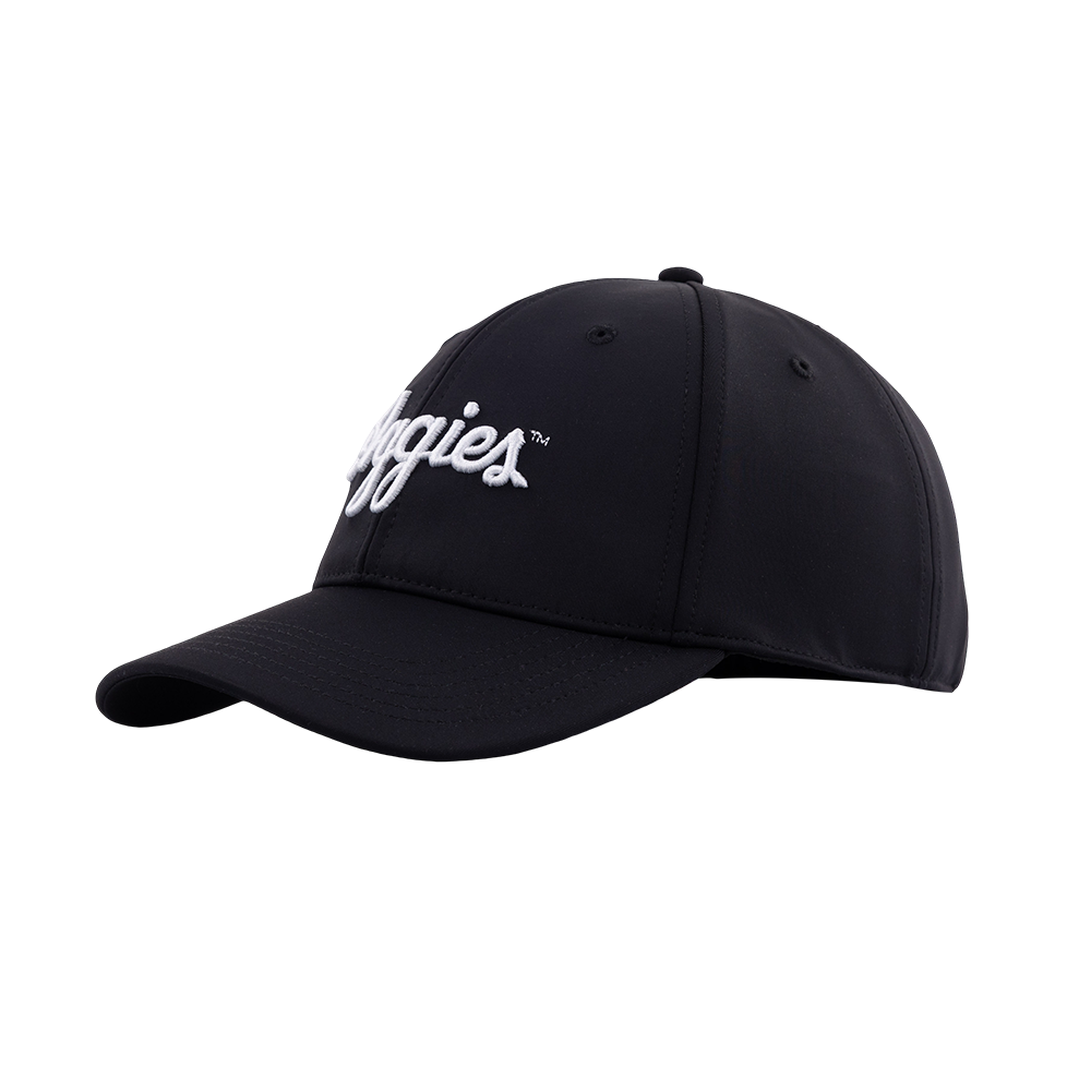 Script Aggies Collegiate Outfitters 6 Panel Hat - Black